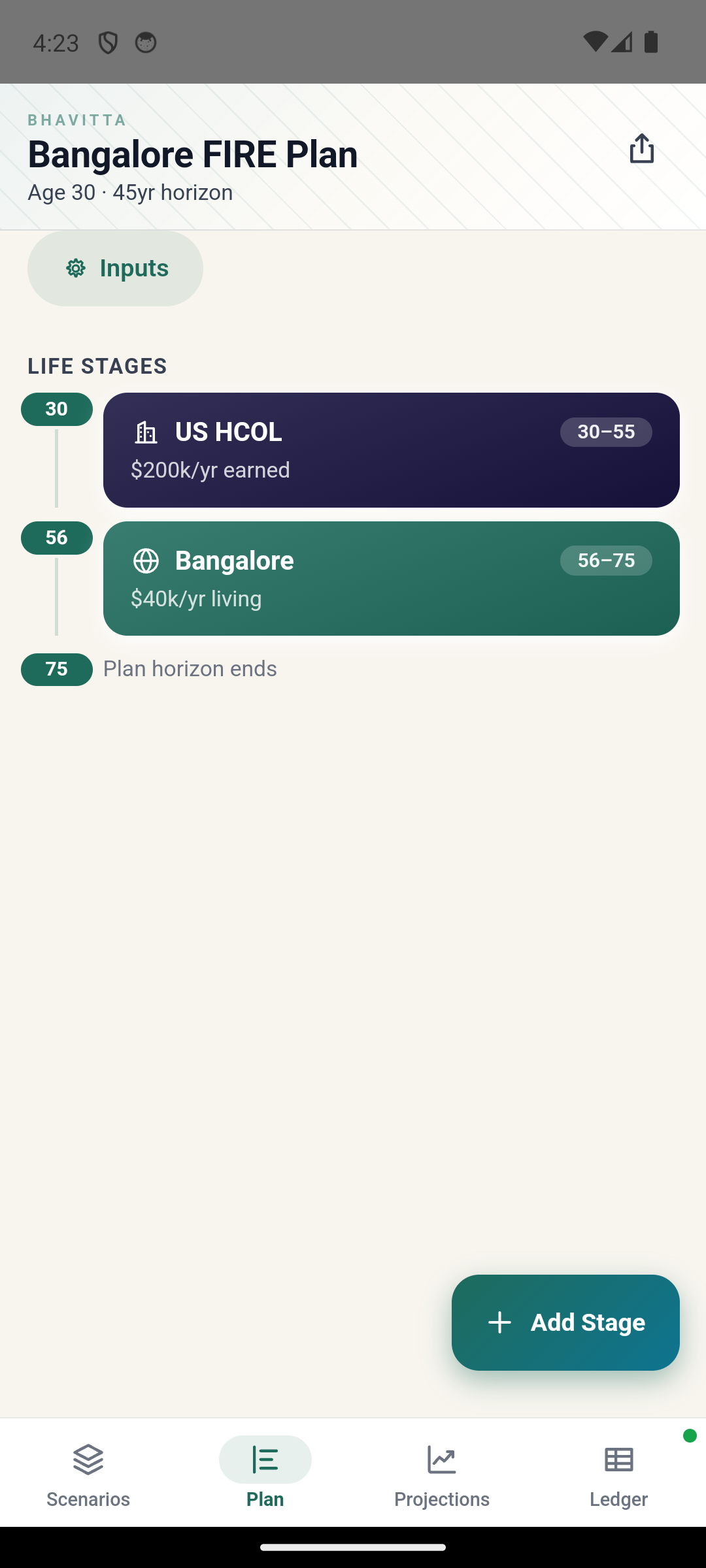 Timeline on Android